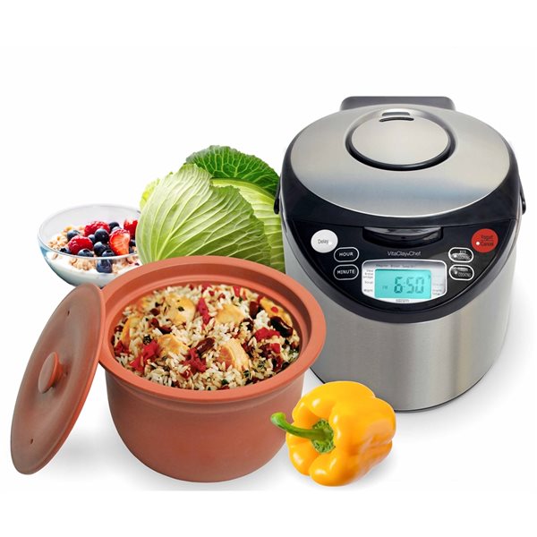 VitaClay Smart Organic Multicooker with High Fired Clay Pot