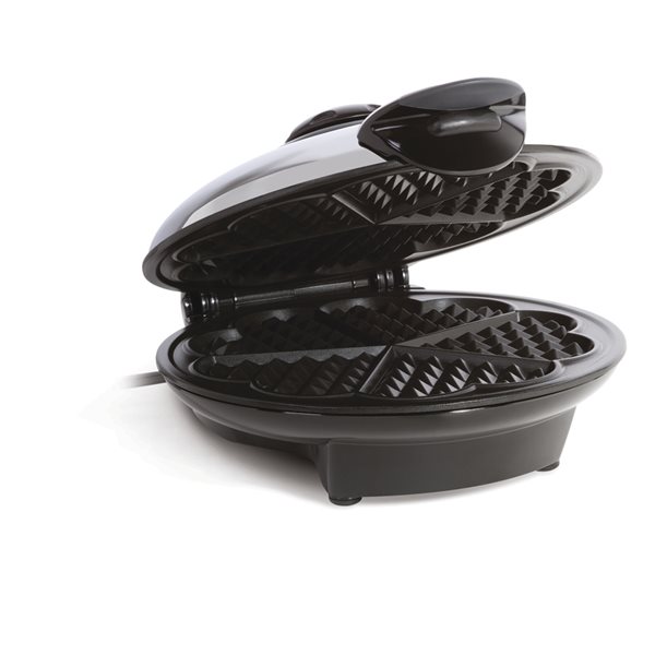 Euro Cuisine Black Heart-Shaped Standard Waffle Maker