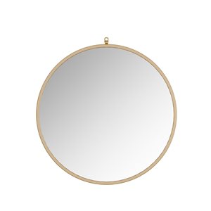 A&E Bath and Shower Haylo 36-in Gold Round Bathroom Mirror