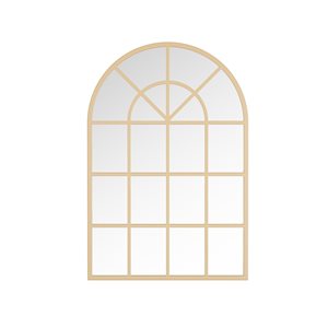 A&E Bath and Shower Mesilla 28-in L x 26-in W Arch Gold Framed Wall Mirror