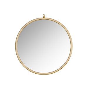 A&E Bath and Shower Haylo 32-in Gold Round Bathroom Mirror