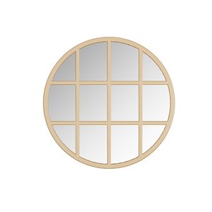 A&E Bath & Shower Sadler 28-in L x 28-in W Round Gold Framed Wall Mirror