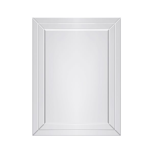 Miroir Beach rectangulaire de 30 po pour salle de bains par A&E Bath and Shower