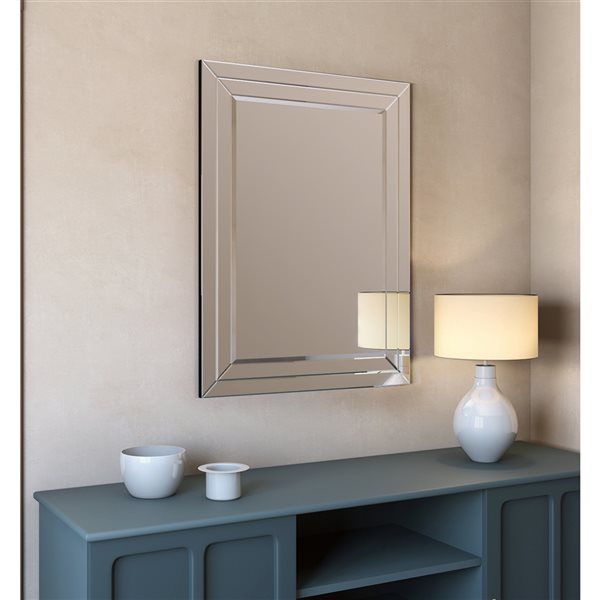 Miroir Beach rectangulaire de 30 po pour salle de bains par A&E Bath and Shower