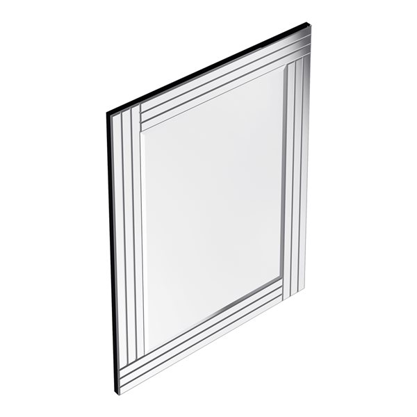 Miroir Waves rectangulaire de 30 po pour salle de bains par A&E Bath and Shower