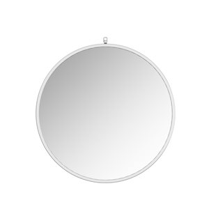 A&E Bath and Shower Haylo 36-in Silver Round Bathroom Mirror