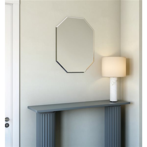 A&E Bath & Shower Kirtland 22-in Octagonal Frameless Bathroom Mirror