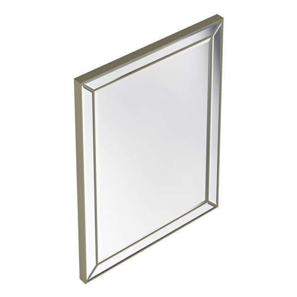 A&E Bath and Shower Gail 30-in Gold Rectangular Bathroom Mirror