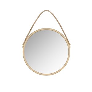 A&E Bath and Shower Bolan 23.62-in L x 23.62-in W Round Gold Framed Wall Mirror