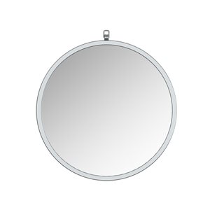 A&E Bath and Shower Haylo 24-in Silver Round Bathroom Mirror