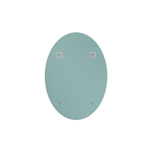 A&E Bath and Shower Oldport 20-in Oval Frameless Bathroom Mirror