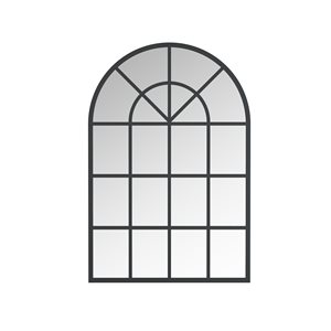 Miroir décoratif en forme d'arche Mesilla par A&E Bath and Shower, 28 po L x 26 po l, noir
