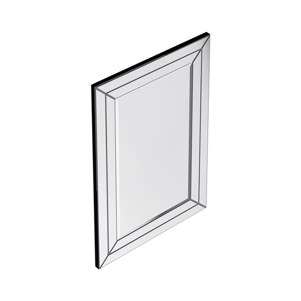 Miroir Beach rectangulaire de 24 po pour salle de bains par A&E Bath and Shower