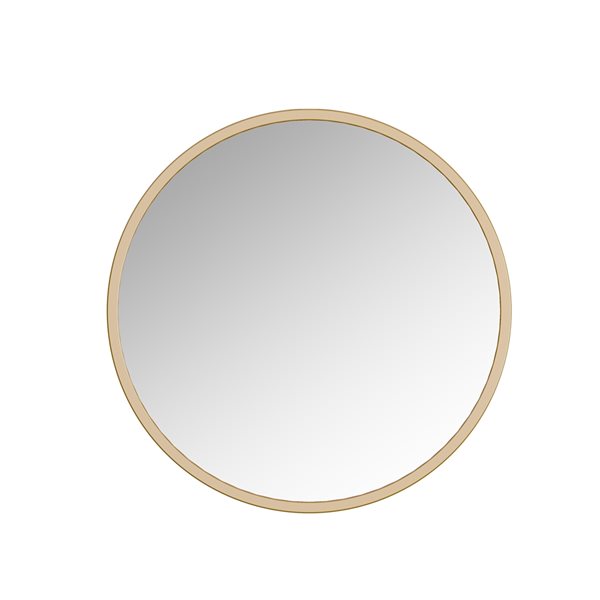 Miroir Halcyon circulaire de 28 po pour salle de bains par A&E Bath and Shower, doré