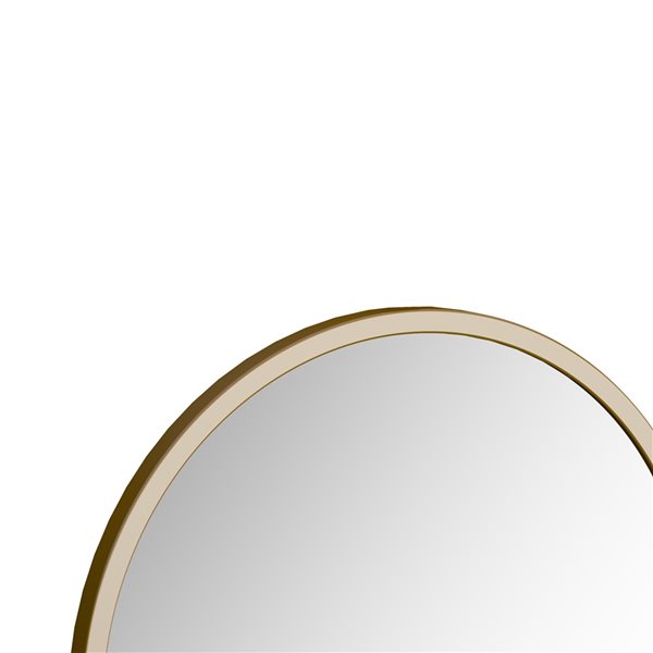 Miroir Halcyon circulaire de 24 po pour salle de bains par A&E Bath and Shower, doré