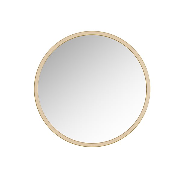 A&E Bath & Shower Halcyon 24-in Gold Round Bathroom Mirror