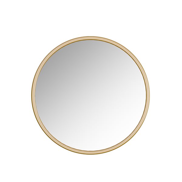 A&E Bath & Shower Halcyon 32-in Gold Round Bathroom Mirror