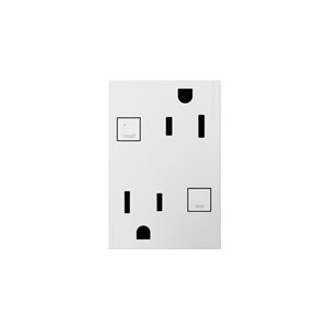 Legrand adorne White 15 A Decorator Tamper Resistant GFCI Protection Residential Outlet
