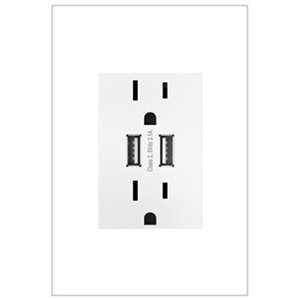 Legrand adorne White 15 A Decorator Tamper Resistant Residential Outlet