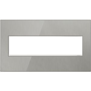Legrand adorne 4-Gang Wall Plate - Brushed Stainless
