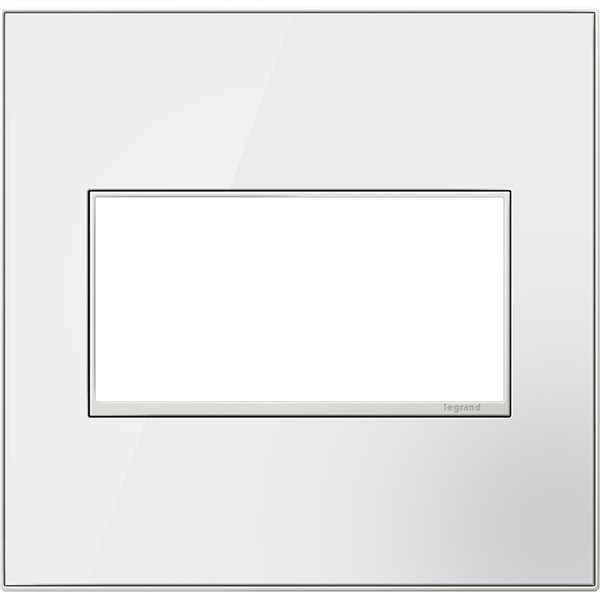 Legrand adorne Mirror White 2Gang Wall Plate AWM2GMWW4 RONA