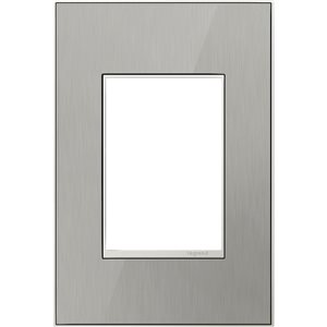 Legrand adorne 1-Gang + Wall Plate Brushed Stainless