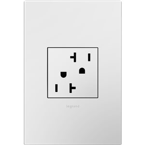 Legrand adorne White 20 A Decorator Tamper Resistant Residential Outlet