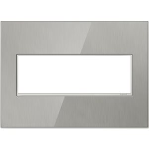 Legrand adorne 3-Gang Brushed Stainless Steel Wall Plate