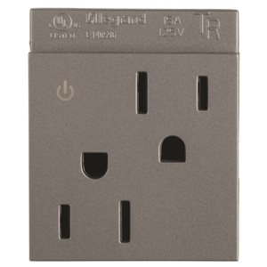 Legrand adorne Magnesium Grey 15 A Decorator Tamper Resistant Residential Controlled Outlet