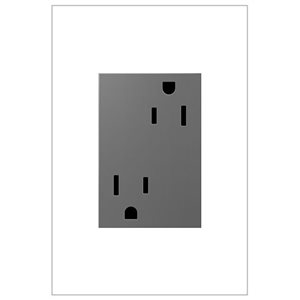 Legrand adorne Magnesium Grey 15 A Decorator Tamper Resistant Large Large Residential Outlet