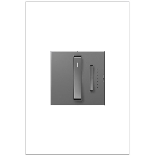 Legrand adorne Single-Pole/3-Way Whisper Magnesium Grey Light Dimmer