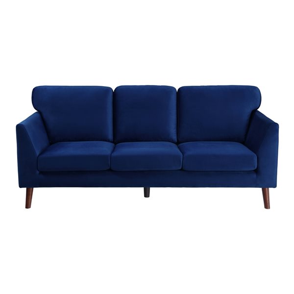 Canapé moderne Tolley en velours bleu de HomeTrend
