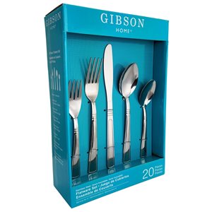 Gibson Home Creston Silver Traditional Flatware Set - 20-Pack