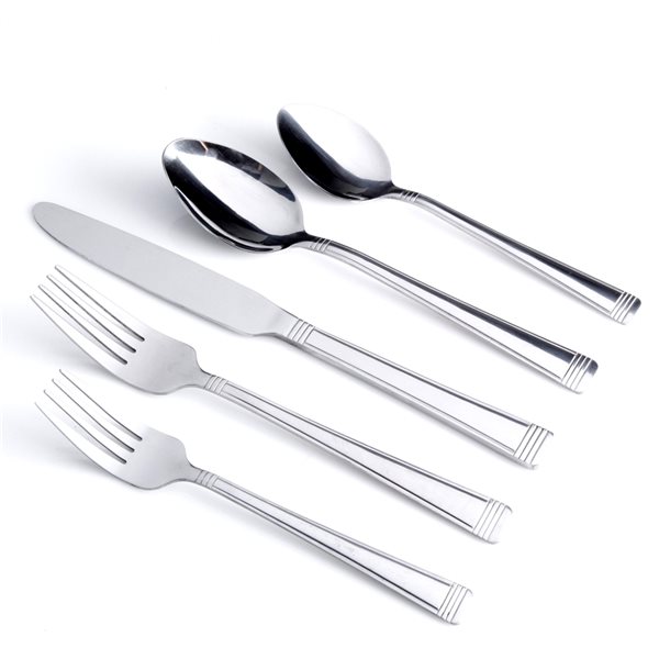 Gibson Home Hartsel Stainless Steel Traditional Flatware Set - 20-Pack