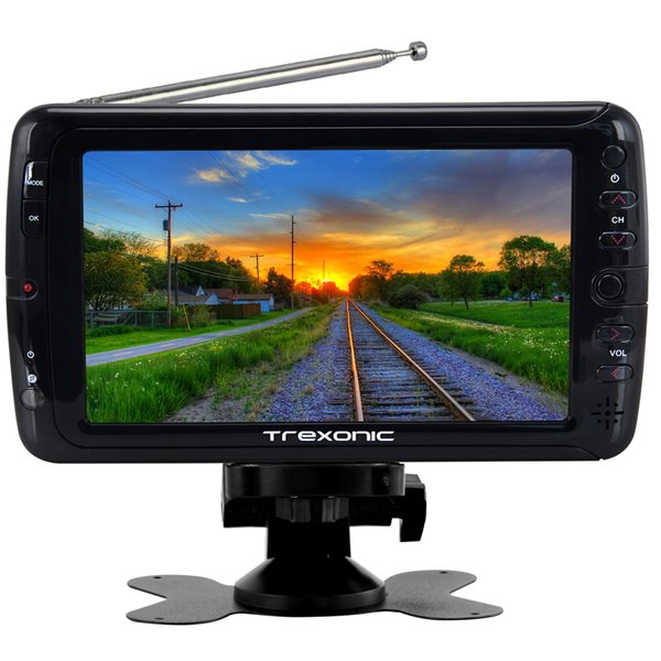 Trexonic 7-in Portable and Rechargeable Widescreen LED TV with 720p