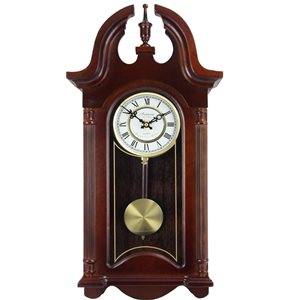 Bedford Clock Collection 26.5-in Analog Rectangle Wall Grandfather Clock