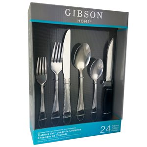 Gibson Home Wilmington Silver Traditional Flatware Set - 24-Pack
