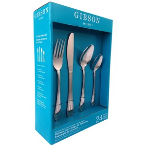 Gibson Home Mariano Silver Traditional Flatware Set - 24-Pack