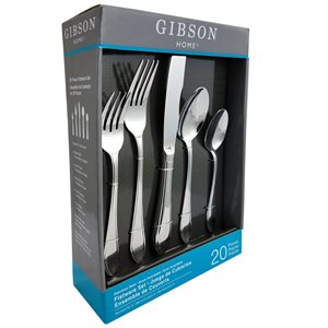 Gibson Home Herington Silver Traditional Flatware Set - 20-Pack