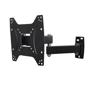 MegaMounts Full Motion Black Wall TV Mount for TVs up to 42-in (Hardware Included)