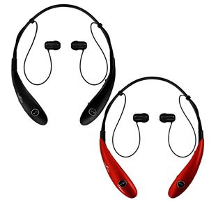 Befree Sound Black/Red Earbud Noise Canceling Headphones with Microphone - 2-Pack