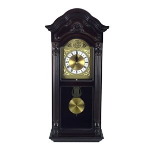 Bedford Clock Collection 25.5-in Analog Rectangle Wall Grandfather Clock