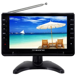 Trexonic 9-in Portable and Rechargeable Widescreen LCD TV with 1080p