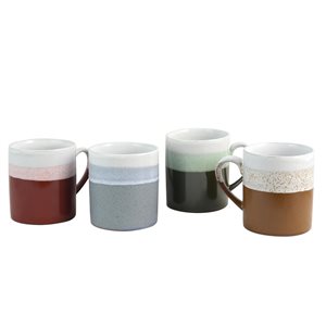 Gibson Home Terra 23 oz. Mug Set in Assorted Colours - Set of 4
