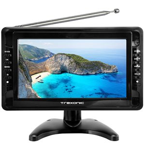 Trexonic 10-in Portable and Rechargeable Widescreen LCD TV with 1080p