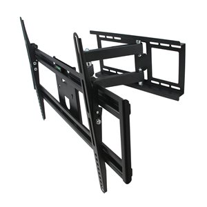 MegaMounts Full Motion Wall Black TV Mount for TVs up to 70-in (Hardware Included)