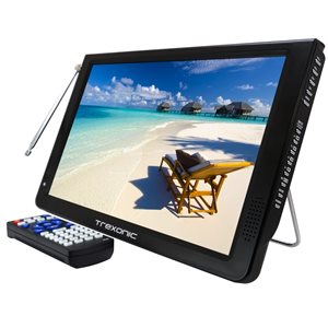 Trexonic 12-in Portable and Rechargeable Widescreen LED TV with 1080p