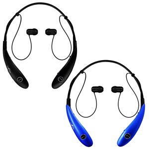 Befree Sound Blue/Black Earbud Noise Canceling Headphones with Microphone - 2-Pack