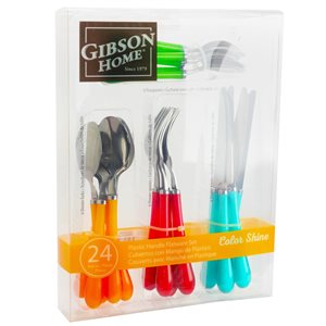 Gibson Home Color Shine Multiple Colours Modern Flatware Set - 20-Pack