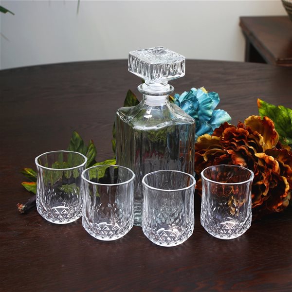Gibson Home Jewelite 5Piece Glass Decanter Set 848100112M RONA